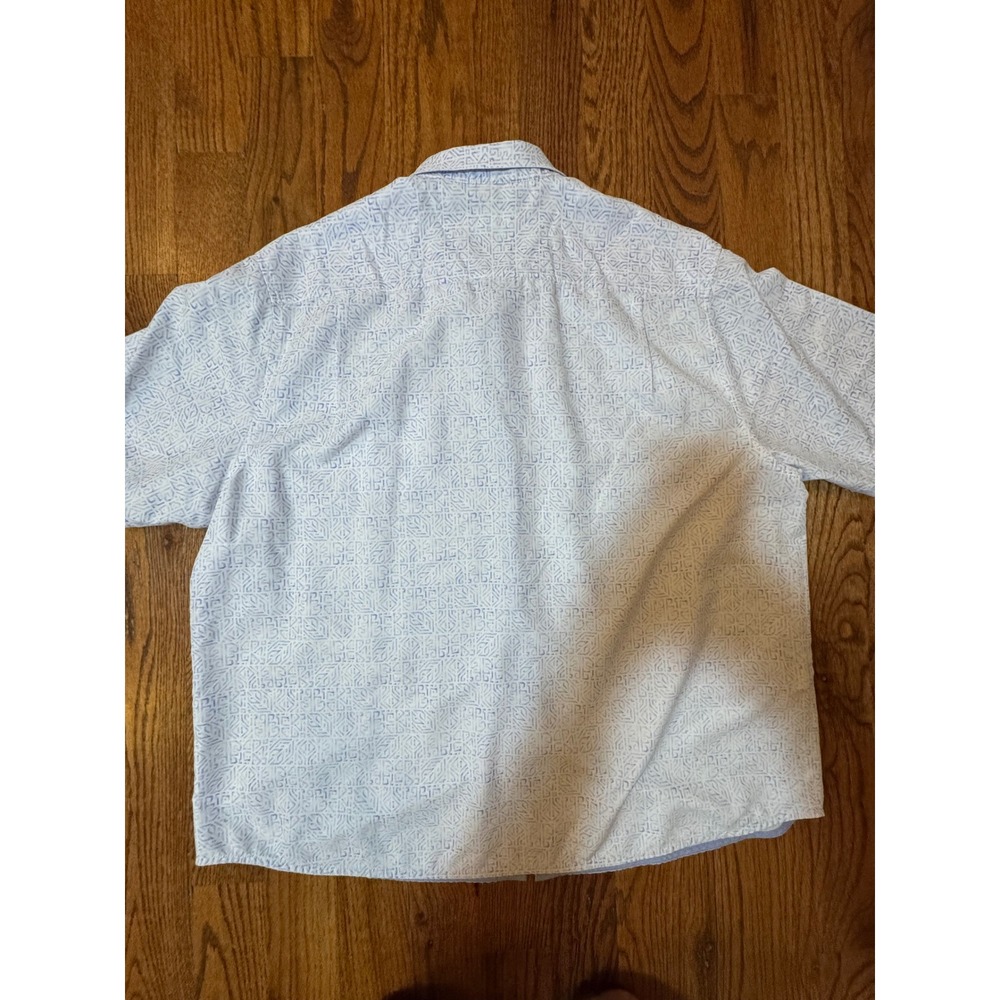 Tommy Bahama The Coconut Point Blue Geometric Print Shirt Mens 2XLB Short Sleeve - Picture 6 of 12